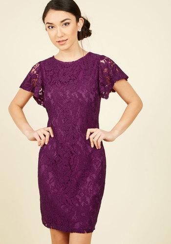  Front Row Mentor Lace Dress In Plum In S