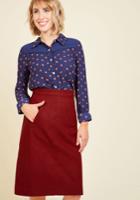  Aptitude For Anthropology A-line Skirt In Wine In Xl