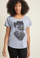 Modcloth Man's Best-dressed Friend Graphic Tee In Cat In M