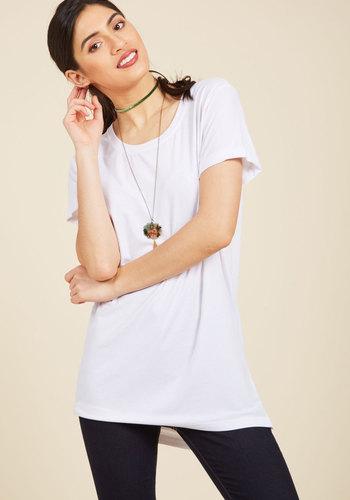  Simplicity On A Saturday Tunic In White In Xl