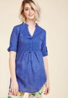  Back Road Ramble Tunic In Blue In S