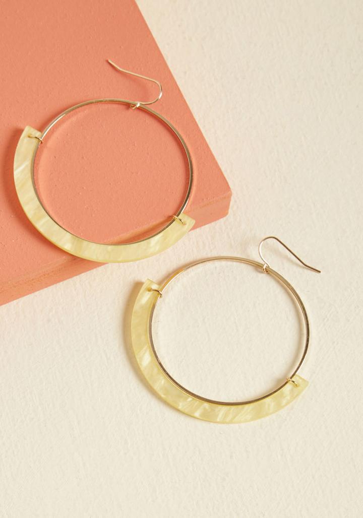Modcloth Happy Happenings Hoop Earrings