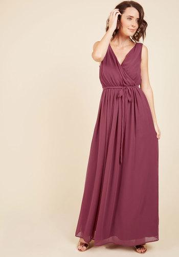  Terrace Time-out Maxi Dress In Wine In Xxs