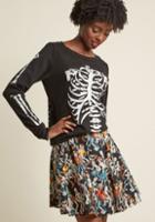 Modcloth Got Mad Skells Cotton Pullover In Xl