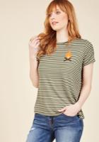 Dapper Day Off Striped Top In Campfire In Xs