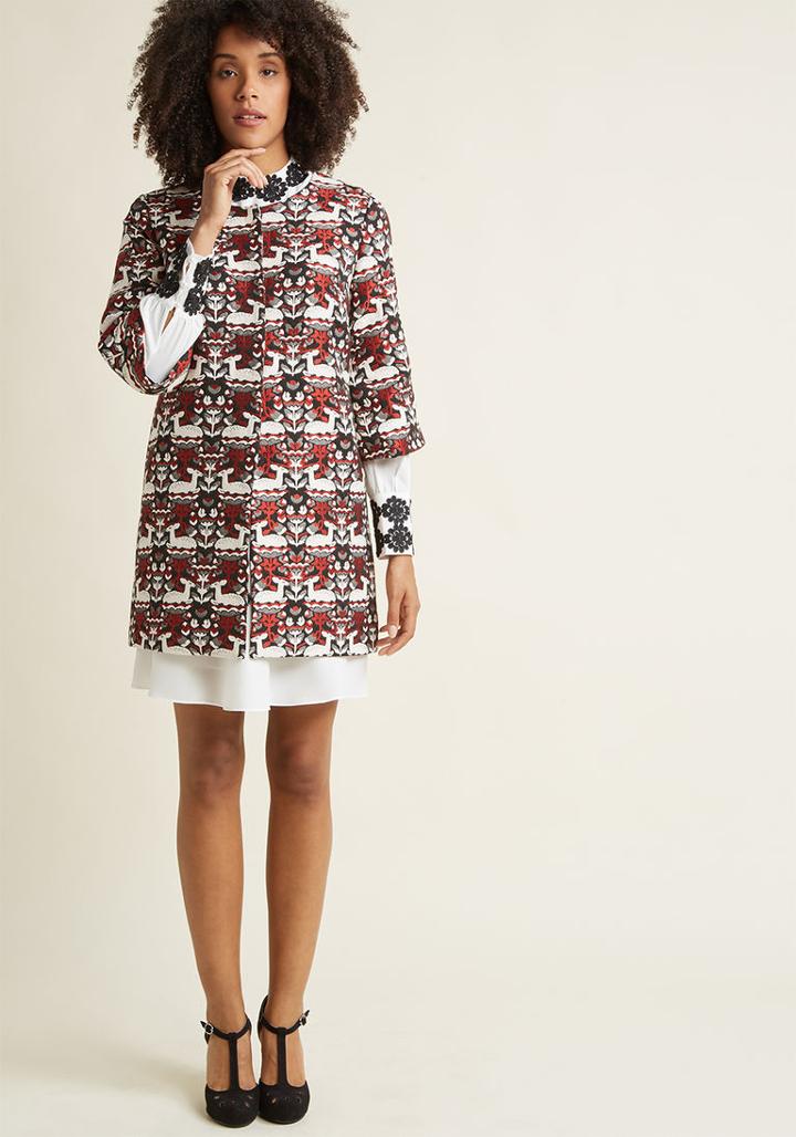 Modcloth Verified Visionary Coat In Xl