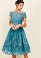 Chichilondon Chi Chi London Exquisite Elegance Lace Dress In Lake In 22