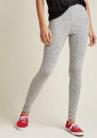 Modcloth Soft And Cozy Leggings In Grey In Xl
