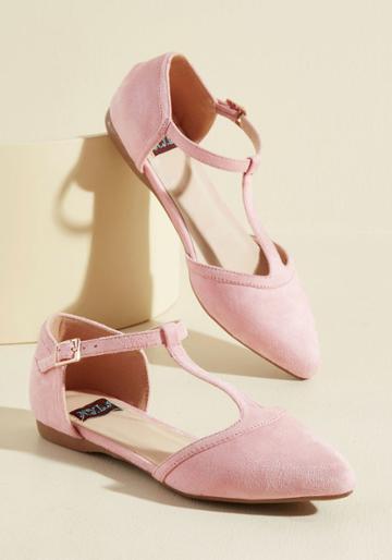 Modcloth Turn Back Prime Vegan Flat In Petal