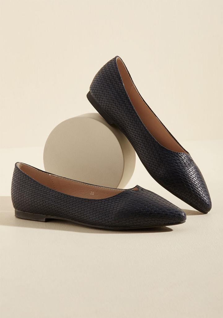 Modcloth Promised Polish Flat In 41