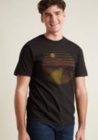 Modcloth Red Planet Road Trip Men's Graphic Tee In L