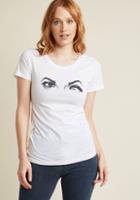 Modcloth Wink Long And Hard Graphic T-shirt In S