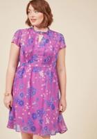  Oh Say Can Museum A-line Dress In Botanical Violet In Xxs