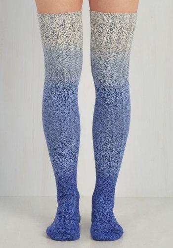 Evaspitzerpeonymoss Carte Banff Thigh Highs In Blue Ombre