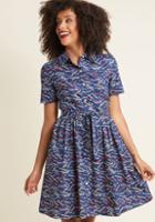 Modcloth Pep The Question Shirt Dress In Pencils In M