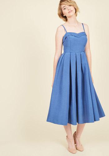  Convivial Connection Midi Dress In Lapis In Xxs