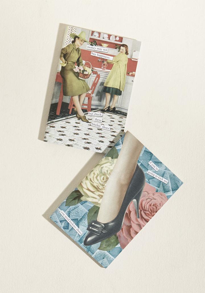 Modcloth Jot It Going On Notebook Set In Shoes