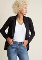 Modcloth Airport Greeting Cardigan In Noir In Xxs