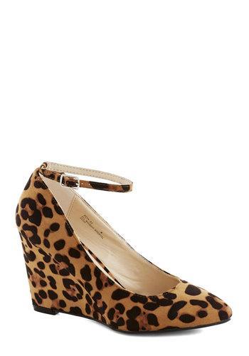 J.p. Original Corp. A Wink Of Whimsical Wedge In Leopard From Modcloth