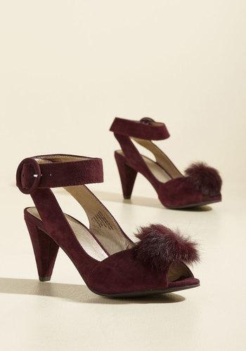  Seduce Suede Heel In Cranberry In 8