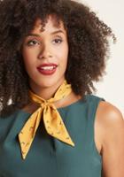 Modcloth It's About Tie Neck Scarf In Mustard