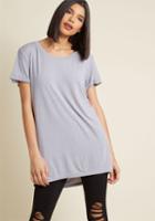 Modcloth Simplicity On A Saturday Tunic In Slate Grey In Xs