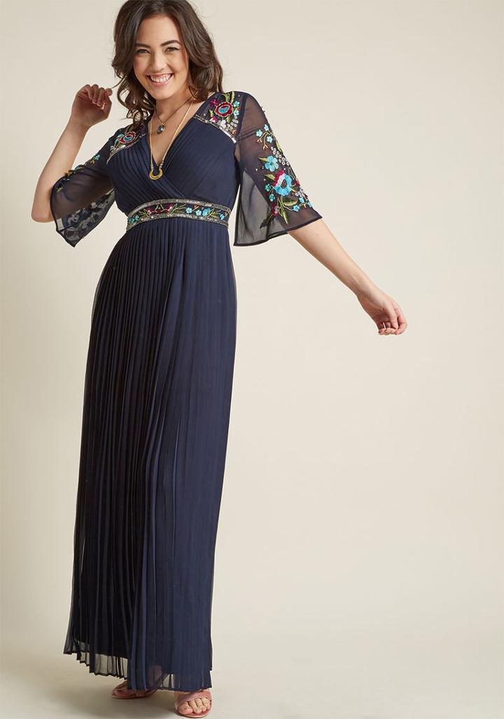 Modcloth Glowing Persona Maxi Dress In 12 (uk)