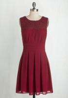  V.i.pleased A-line Dress In Wine In L
