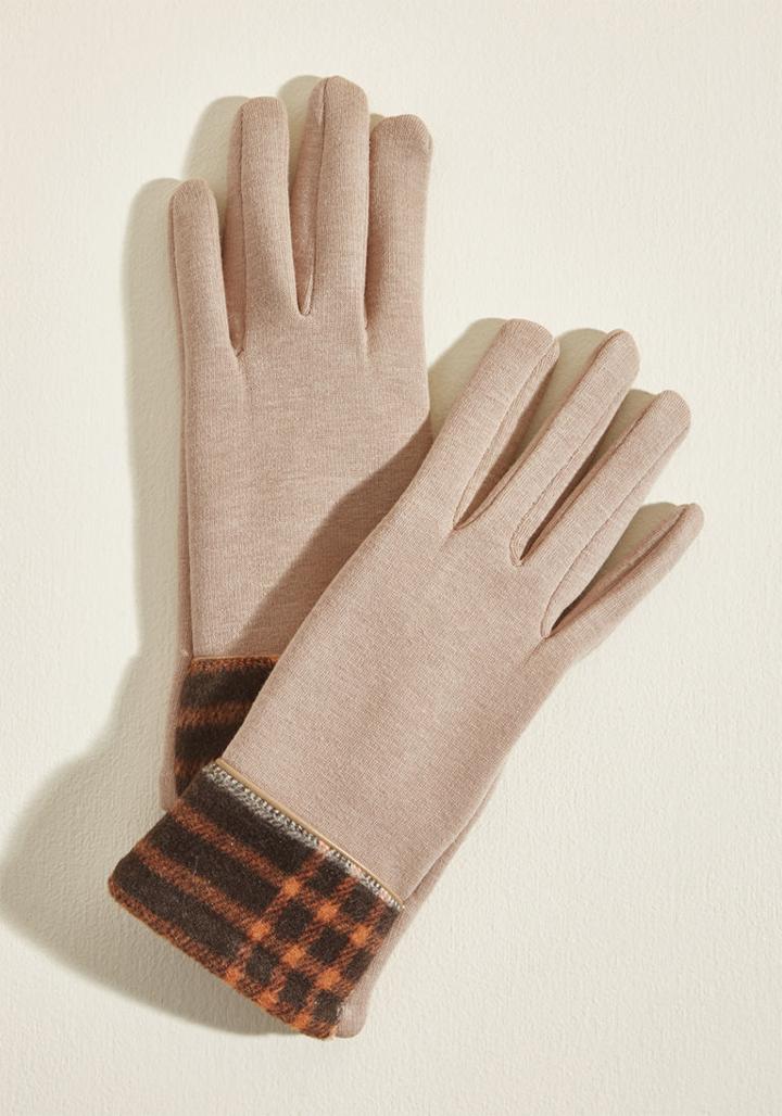 Modcloth Frost In Thought Fleece-lined Gloves