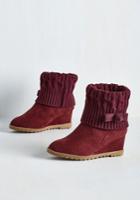 Annadndfashioninc Knit Your Average Boot In Burgundy