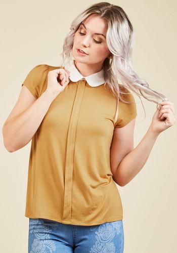  Perfected Polish Knit Top In Dijon In 1x