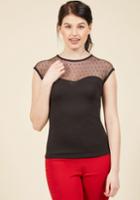 Modcloth The Answer Is Sheer Top In Black