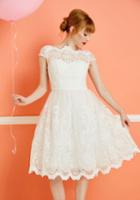 Modcloth Exquisite Elegance Lace Dress In White