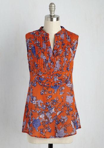  On Your Roam Time Cotton Tunic In Red Floral In 4x