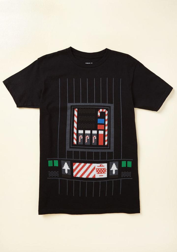 Modcloth The Presents Of The Force Men's T-shirt In Vader