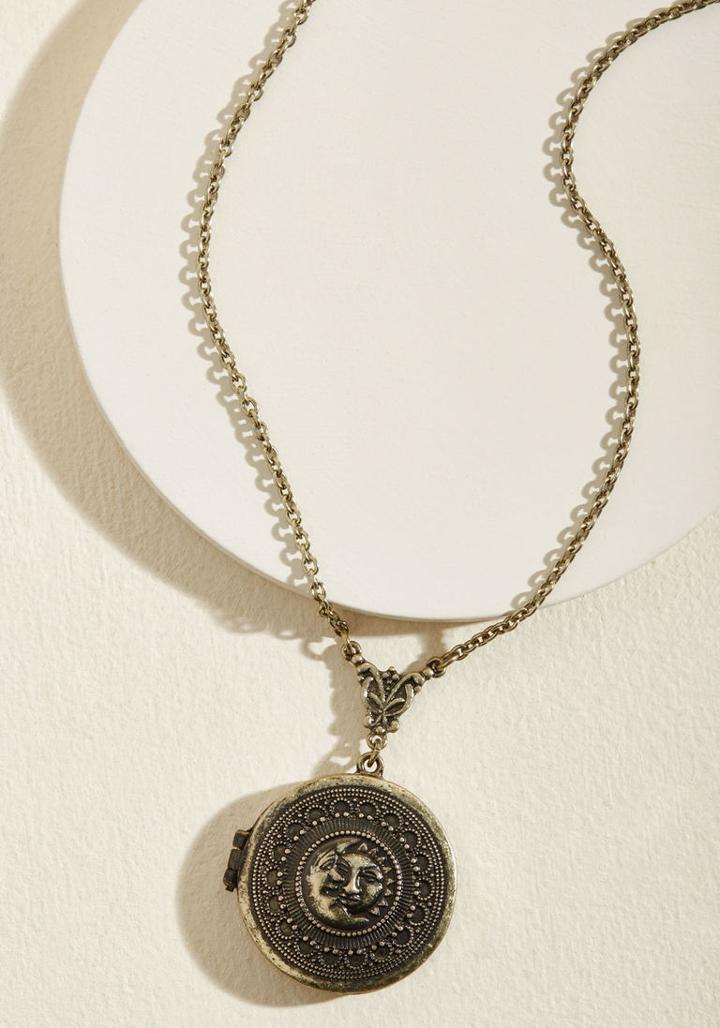 Modcloth Celestial Essence Locket Necklace