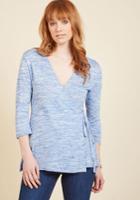 Wrap Recognition Knit Top In Glacier In Xs
