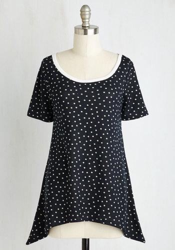 Eastconceptfashionltd By And Lodge Top In Navy Dots