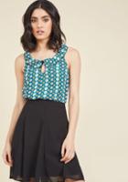 Modcloth Just As Imagined Sleeveless Top In Retro Geo In 1x