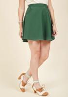 Modcloth Whimsical Ambitions Skater Skirt In Pine In 3x