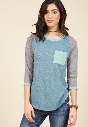 Lost And Lounge Top In Blue In M