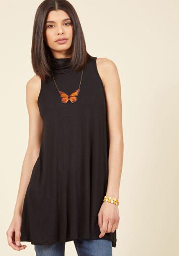 Modcloth Ease To Meet You Tunic In Black