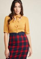 Modcloth Sentimental Miss Button-up Top In L
