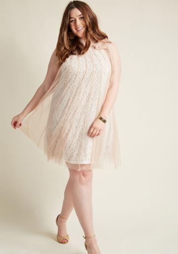Ryu Time And Grace Lace Dress In Champagne In M
