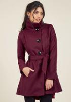 Stevemadden Winterberry Tart Coat In Berry In 3x