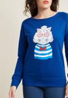 Modcloth Come Tail Away Graphic Sweatshirt In M