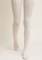 Modcloth Cable For Discussion Tights In Ivory