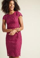 Modcloth Mirrored Lace Sheath Dress In S