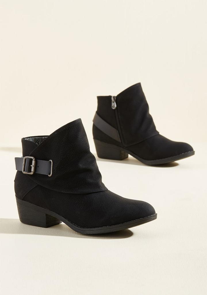 Blowfish Uptown Trot Ankle Bootie In Black In 11