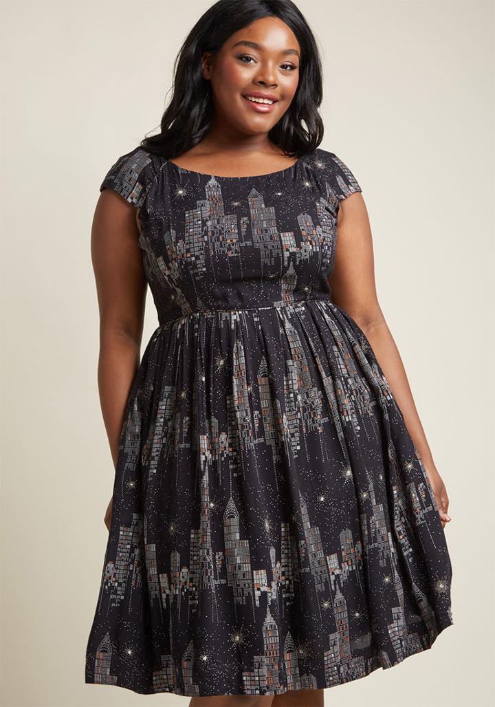 Emilyandfin Emily And Fin Unmatched Panache Midi Dress In Nyc In M